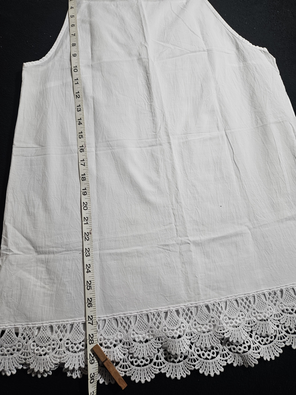 Tezenis White Embroidered Hem Size L Tunic
